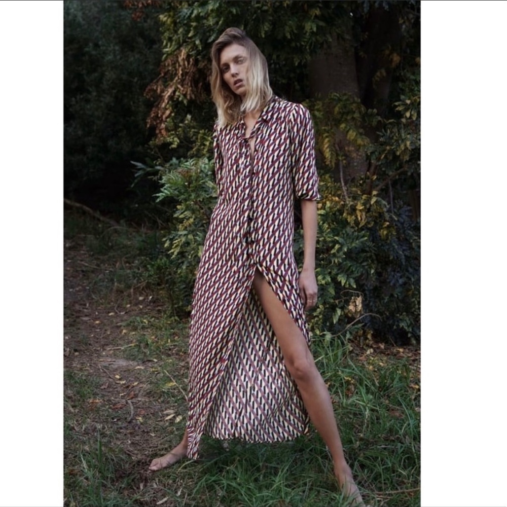 Zara PRINT DRESS Blue 0/4786/258/400/02​